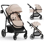 Switch Between Bassinet And Stroller - Infans 2 1 Pram Khaki. Fixed Price $259.99.