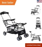 Snap-n-go Double Stroller: Lightweight, Foldable, And Infant Car Seat Compatible. Fixed Price $193.76.