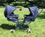 Twin Double Baby/toddler/infant Inglesina Stroller Pram Navy Blue Vhtf. Fixed Price $385.00.