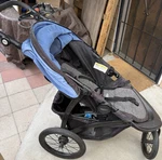 Graco Jogger Stroller Black Blue Single Seat Rubber Tires Five-point Harness. Fixed Price $50.00.