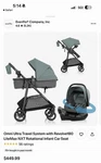 Evenflo Omni Ultra Travel System REVOLVE180 Litemax Nxt Gray Folding Canopy. Fixed Price $350.00.
