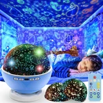 Blue Kids Night Light Projector Remote Timer 360 Rotation Lamp Lullaby Toy. Fixed Price $26.88.