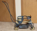 Vintage 1940 Taylor Tot Baby Stroller Walker Scooter Buggy Blue White Handle. Fixed Price $275.00.