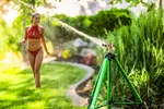 Orbit 56667N Zinc Impact Sprinkler On Tripod Base - Green. Fixed Price $45.95.