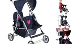 First Twin - Cutest Heart Design Baby Strollers Great Toy Gift Denim. Fixed Price $56.19.