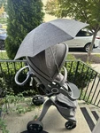 Stokke Xplory Stroller Black Melange Excellent Condition With Extras. Fixed Price $485.00.