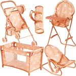 4-IN-1 Baby Doll Set With Butterfly Design Includes Toy Stroller, Cri. Fixed Price $91.99.
