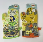 Blue Q Oven Mitt Man With Pan" And Get Ready To Undo Your Pants Set New. Fixed Price $20.00.