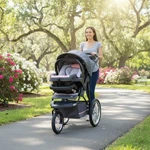 Dash Pink Jogging Stroller With 5-POINT Harness And Infant Car Seat Included. Fixed Price $529.89.