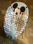 Disney Mickey Mouse Infant Bouncer With Triangular Pattern. Fixed Price $45.00.