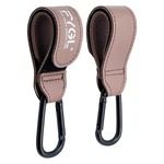 2 Pack Oak Red Leather Stroller Hooks Buggy Clips For Bags Pushchair Hanger. Fixed Price $16.40.