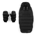 Nuna Caviar Black Winter Stroller Footmuff And Mitten Set. Fixed Price $95.44.
