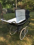 Silver Cross Navy Balmoral Single Occupancy Pram - Used. Fixed Price $1800.00.