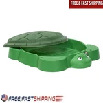 Turtle Sandbox Kids Age 1-6 Outdoor Play W/ Seats Shade Lid Creative Fun New. Fixed Price $69.52.