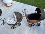 Mini Decorative Baby Stroller Metal Vintage Style Shower Collectible (set). Fixed Price $95.00.