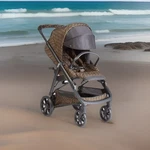 Fendi Baby Stroller Fabric Ff Logo Brown Spf 50 Reversible Great Condition. Fixed Price $2069.00.