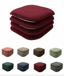 4 Pack: Non Slip Chenille Premium Memory Foam Chair Cushions - Assorted Colors. Fixed Price $46.99.