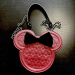 Disney Loungefly Minnie Mouse Purse Quilted Burgundy Maroon Crossbody Bag New. Fixed Price $24.45.