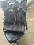 Bob Black 3-WHEEL Double Jogging Stroller W/ Canopy, Folding. Fixed Price $250.00.