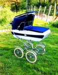 Mint Vintage 1970S Peg Perego 2-N-1 Convertble Baby Pram & Stroller System Italy. Fixed Price $525.00.