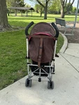 Maclaren Brown Pink Folding Single Umbrella Stroller For Toddler. Fixed Price $45.00.