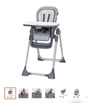 Baby Trend Sit Right 2.0 High Chair Grey, 3-IN-1 Convertible, Safety Seat. Fixed Price $59.99.