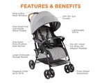 Contours Quick Lightweight Travel Stroller Compact Newborn Gray. Fixed Price $129.16.
