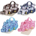 5PCS Baby Diaper Set Nappy Tote For Mummy Handbag Shoulder Travel. Fixed Price $28.38.
