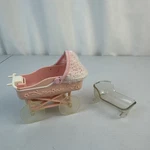 1998 Mattel Barbie Kelly Doll Tiny Steps Pink Baby Buggy Carriage Stroller. Fixed Price $8.95.