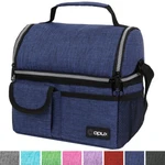 Double Deck Lunch Bag Dual Compartment For Adult Women Work Office Insulated. Fixed Price $17.99.
