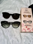 Rz Rachel Zoe 2 Pk Sunglass Set Sierra Tort + Adara Burg Dual Travel Case Bnib. Fixed Price $99.00.