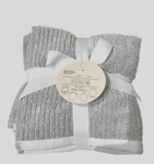 Set 4 New Eco-melange Rayon From Bamboo Soft Washcloth Towels Light Gray. Fixed Price $24.99.