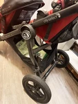 Baby Jogger City Select Double Stroller Red Black Adjustable Handles. Fixed Price $150.00.