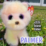 Palmer 2026 Ty Beanie Babies Yellow & Pink Pomeranian Dog 6" Baby *mwmt*. Fixed Price $15.99.