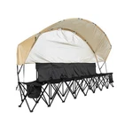 Portable Folding Bench, 6 Seat Soccer With Storage Pockets Cup Holde. Fixed Price $129.79.
