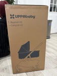 Uppababy Bassinet V3 Hard Carrycot Declan Wheat Melange Silver Frame. Fixed Price $200.00.