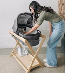 Uppababy Bassinet V2 Compatible W/vista, Cruz, Ridge, Minu & Stand Blue. Fixed Price $165.00.