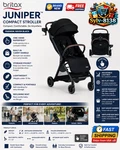 New Britax Juniper Compact Stroller Raven Black Lightweight Travel. Fixed Price $145.00.