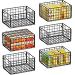Metal Wire Pantry Baskets Foldable Cabinet Organizers With HANDLES-6 P.... Fixed Price $60.52.