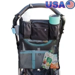 Universal Stroller Organizer W/ Cup Holders Zippered Pockets Mesh Storage Infant. Fixed Price $44.16.