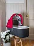 Uppababy Vista Bassinet Red Canopy Black Model 0318-VIS-US. Fixed Price $129.99.