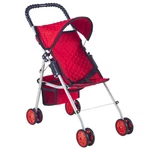 The New York Doll Collection My First Stroller W/ Basket, Red Quilted, Fold. Fixed Price $37.48.