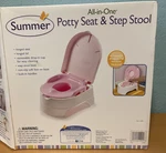 Summer Pink & White Infant/toddler Potty Training Seat Step Stool. Fixed Price $13.32.