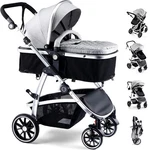 Baby Stroller, 2-IN-1 Reversible Toddler Seat With Basket Mode, Foldable Infant. Fixed Price $239.37.