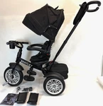 Bentley 6 1 Convertible Tricycle Onyx Black- Missing Headrest- Repaired. Fixed Price $299.98.