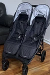 Valco Baby Double Stroller Black & Gray Folding Adjustable Back Rest. Fixed Price $300.00.