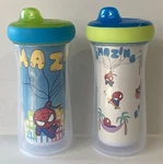 Spider-man Sippy Cup Set Of Two 9 Oz Baby Toddler Child The First Years Tomy New. Fixed Price $20.00.
