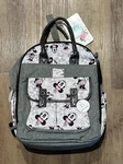 Disney Baby Minnie 13 Pocket Backpack With Double Handles Gray & Pink. Fixed Price $48.00.