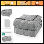 Mr. Sandman Weighted Blanket 60 X 80 20 Lb Grey Minky Dots. Fixed Price $128.99.