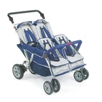 Children's Factory 4-PASSENGER Blue Bye-bye Folding Stroller For Infants & Toddl. Fixed Price $1066.99.